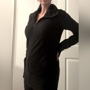 Lululemon In Stride Jacket Full Zip Size 8 Black Lightweight Athletic